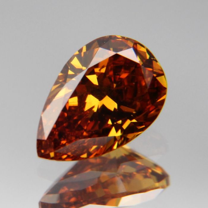 fancy deep orange-yellow Diamant 0.417ct