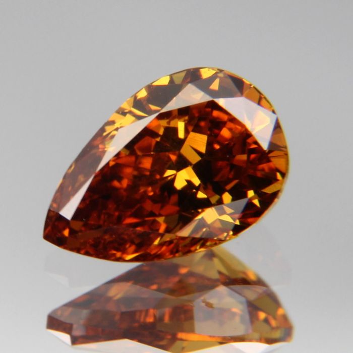 fancy deep orange-yellow Diamant 0.417ct